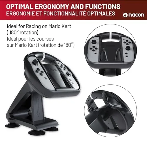 Volant NACON NA028232 pliable ventouses Nintendo Switch 2 noir - vue 2