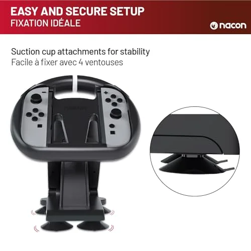 Volant NACON NA028232 pliable ventouses Nintendo Switch 2 noir - vue 3