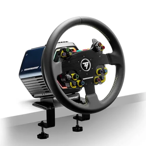 Volant PC/PS4/PS5/Xbox - THRUSTMASTER - Evo Racing 32R - Leather Cuir/structure Alu 32cm Palettes magnétiques 25 boutons - vue 3
