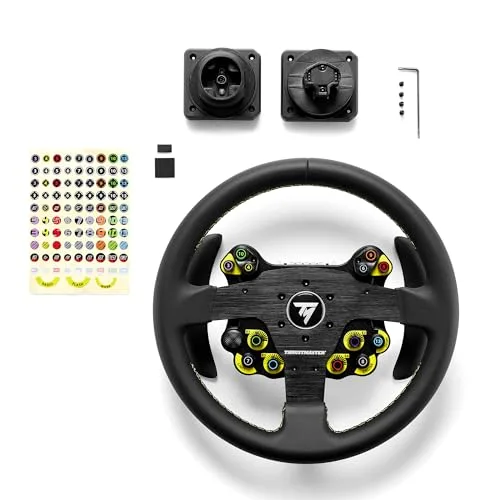 Volant PC/PS4/PS5/Xbox - THRUSTMASTER - Evo Racing 32R - Leather Cuir/structure Alu 32cm Palettes magnétiques 25 boutons - vue 4
