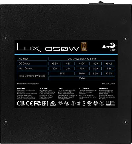 Aerocool LUX 850 850W 80+ Bronze - vue 5