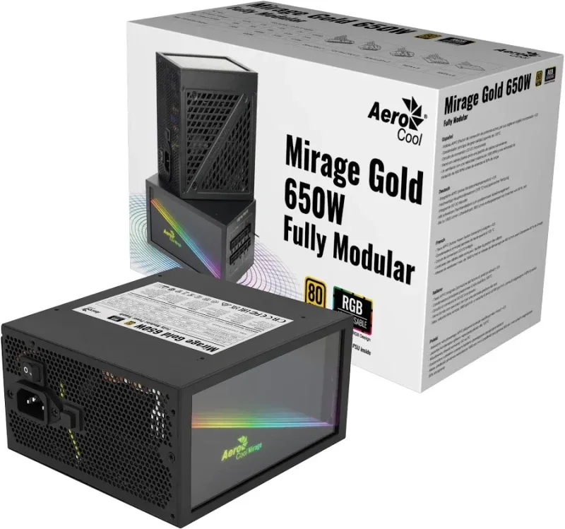 Aerocool Mirage Gold RGB 650W 80 Plus Or Modulaire - image 3