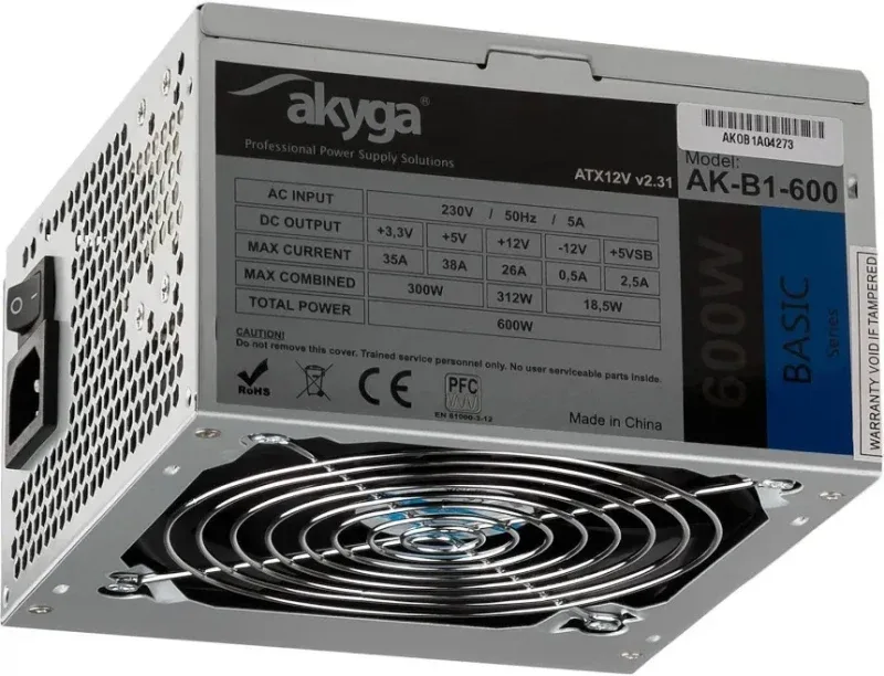Alimentation Akyga 600W Non-Modulaire ATX AK-B1-600 Protection avancée - image 4