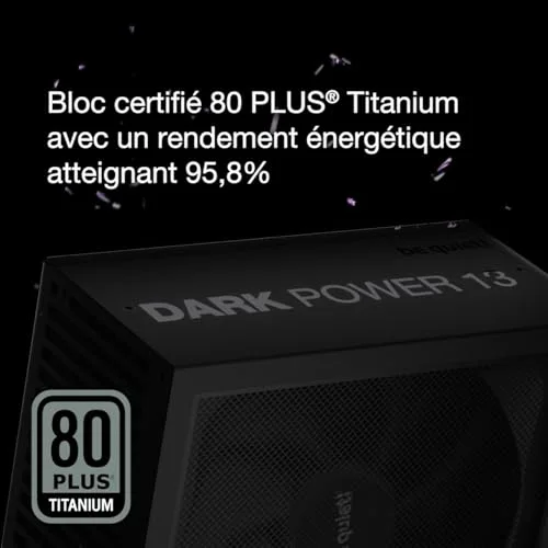 Alimentation PC - BE QUIET! - Dark Power 13 - 1000 W - 80 PLUS Titanium - ATX 3.0 - vue 4