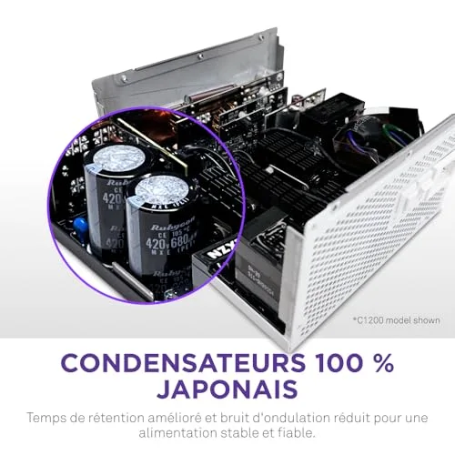 Alimentation PC - NZXT - PA-2G2BW-EU - 1200 W - vue 7