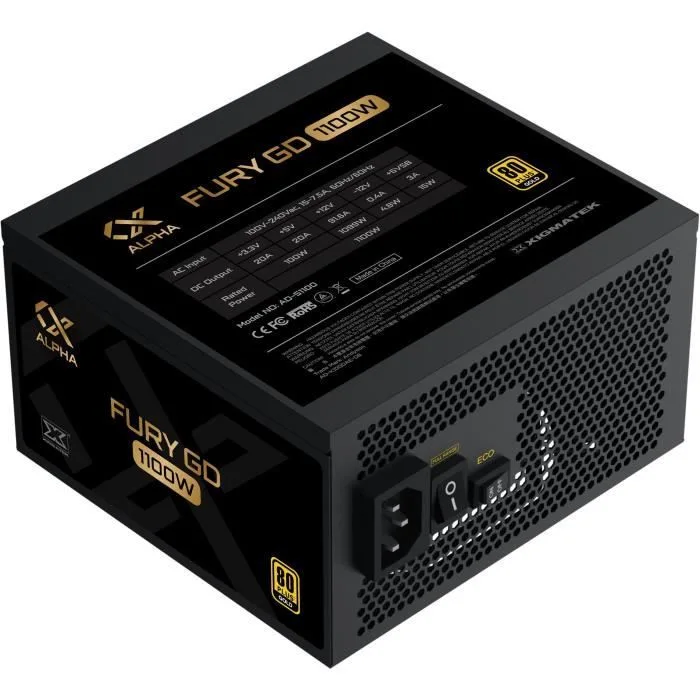 XIGMATEK Fury GD 1100W 80+ Gold ATX 3.0 Full Modulaire