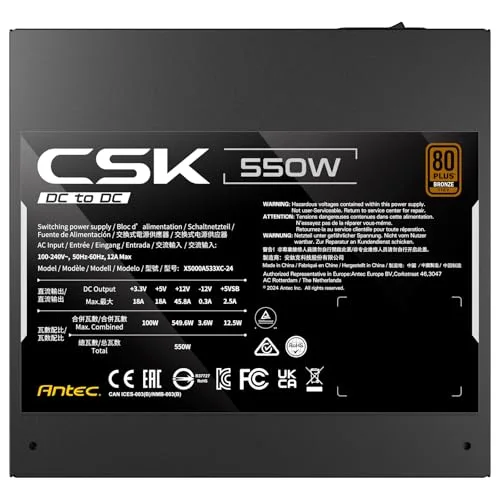 Antec CSK550DC 550W 80+ Bronze non modulaire - vue 7