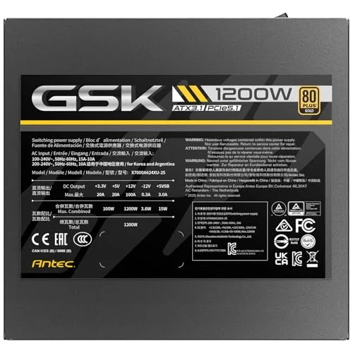 Antec GSK1200 1200W 80+ Gold modulaire - vue 4