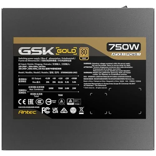 Antec GSK750 v2 750W 80+ Gold modulaire - vue 7