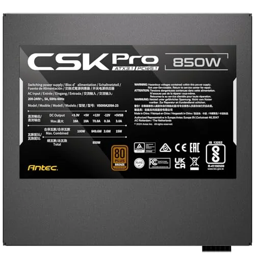 Antec SIGNATURE CSK850 PRO 850W 80+ Bronze - vue 9