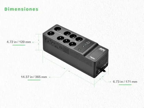APC BE500G2-IT 500VA 300W noir - vue 2