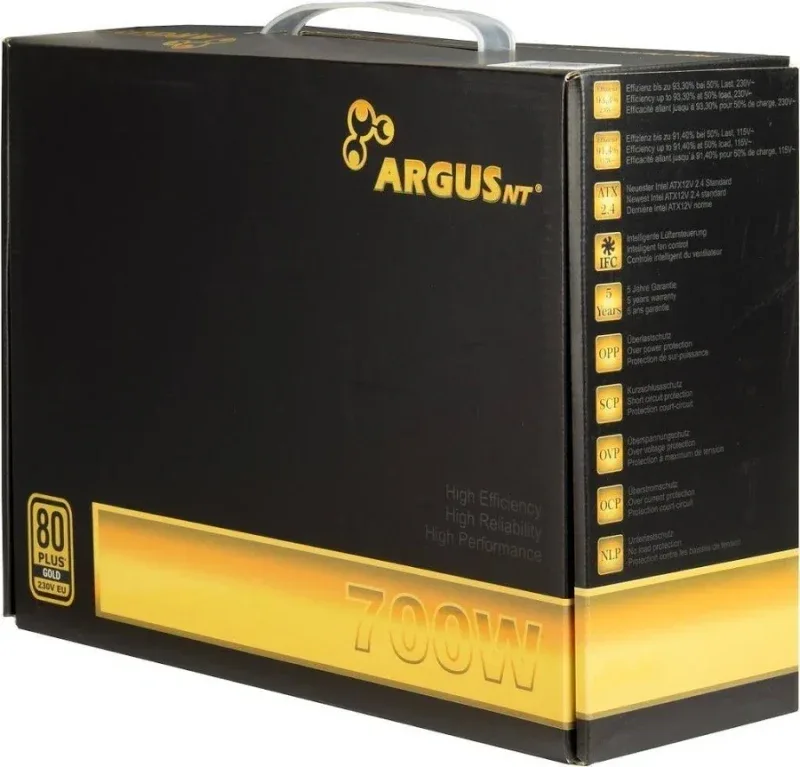ArgusNT GPS-700 unité d''alimentation d''énergie 20+4 pin ATX ATX Noir alimentation 700 watt - image 4