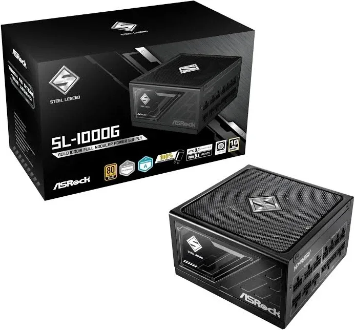 ASRock ATX 1000W - 80+ Gold - Steel Legend SL-1000G Noir - image 2