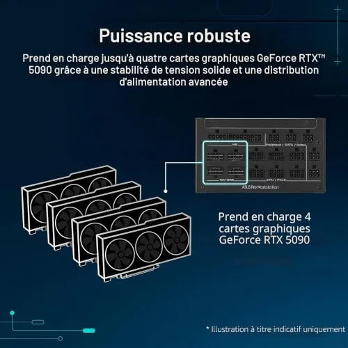 ASUS ASUS-PRO-WS-2200P 2200W modulaire - vue 2