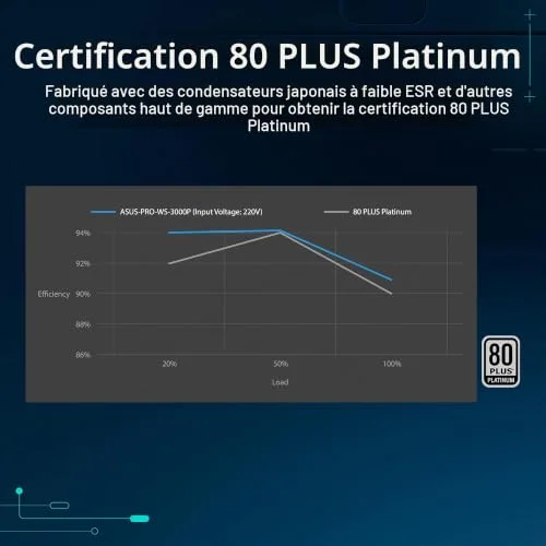 Asus Pro WS 3000W 80+ Platinum modulaire - vue 7