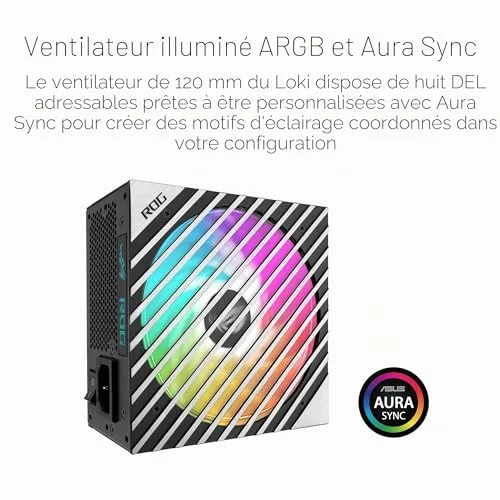 ASUS ROG Loki SFX-L 750W 80+ Platinum modulaire noir et blanc - vue 5