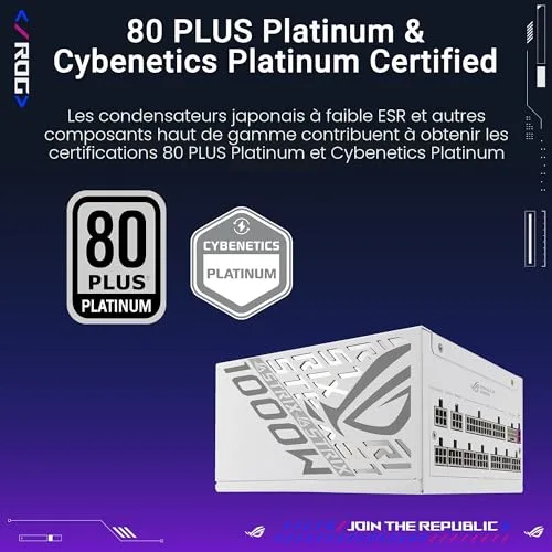 ASUS ROG Strix 1000W 80+ Platinum modulaire blanc - vue 7