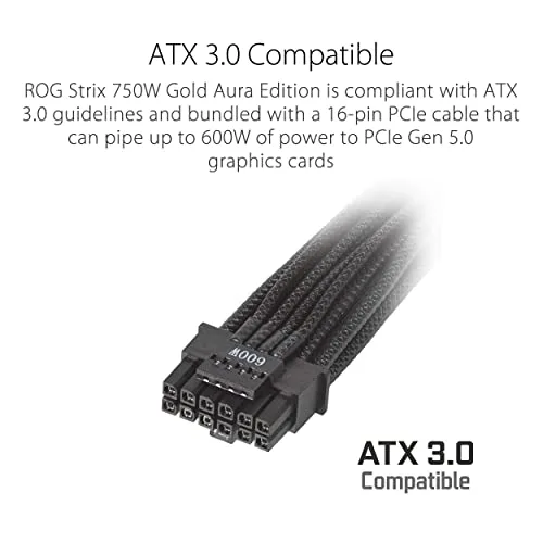 ASUS ROG Strix 750W Gold Aura Edition 80+ Gold modulaire - vue 5