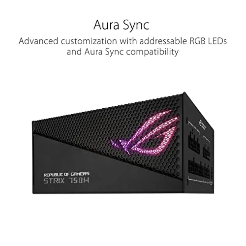 ASUS ROG Strix 750W Gold Aura Edition 80+ Gold modulaire - vue 6