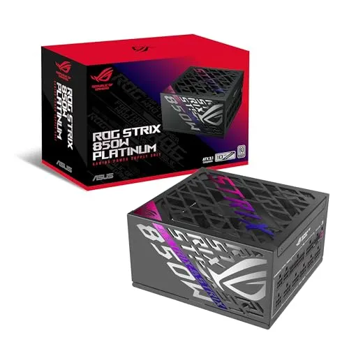 Alimentation PC modulaire ASUS ROG Strix 850W 80 PLUS Platinum noir - alimentation vue principale