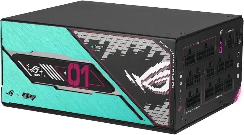 Source d'Alimentation Asus ROG THOR-1200P3-MIKU 1200W 80+ Platinum modulaire RGB - image 5