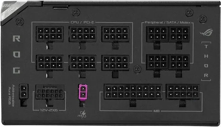 Alimentation PC modulaire ASUS ROG Thor Platinum III 1200W 80 PLUS Platinum noir et gris - image 5