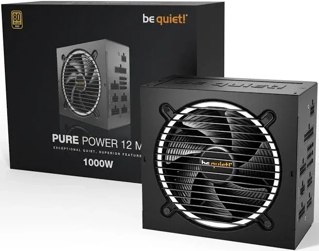 be quiet! Pure Power 12 M unité d'alimentation d'énergie 1000 W 20+4 pin ATX ATX Noir - image 3