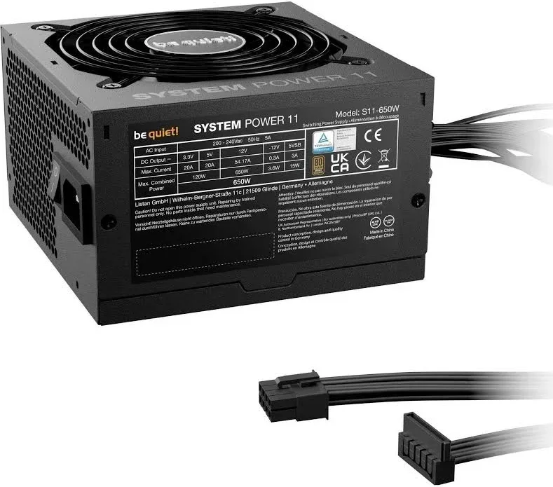 Alimentation PC semi modulaire Be Quiet SYSTEM POWER 11 650W 80 PLUS Bronze Noir - image 2