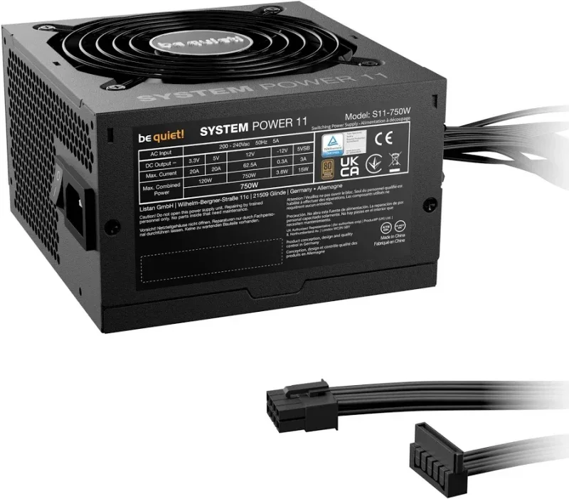 Alimentation PC semi modulaire Be Quiet System Power 11 750W 80 PLUS Bronze noir - image 2