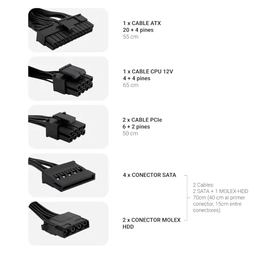 CoolBox Powerline III 550W 85% EFI noir - vue 5