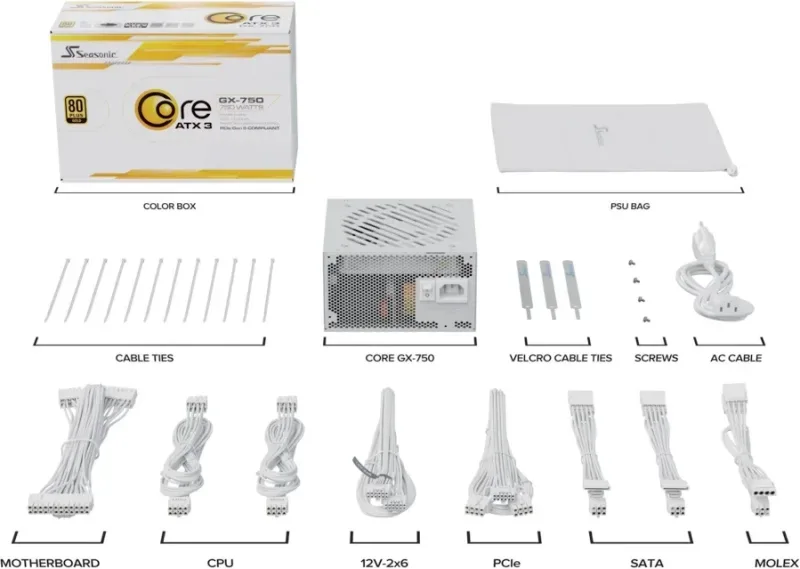 Core GX-750-V2-WHITE alimentation modulaire 750 watt - image 2