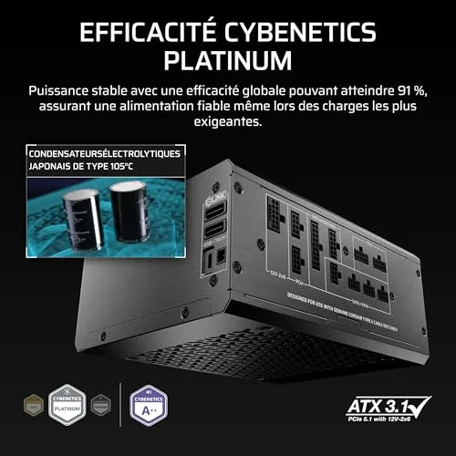 Corsair HX1200i SHIFT 1200W 80+ Platinum - vue 5
