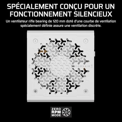 Corsair RM750e 750W modulaire blanc - vue 5