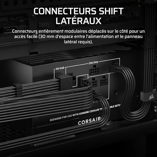 Corsair RM750x Shift 750W modulaire - vue 4