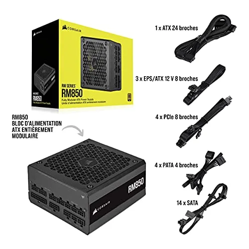 Corsair RM850 850W 80+ Gold modulaire - vue 8
