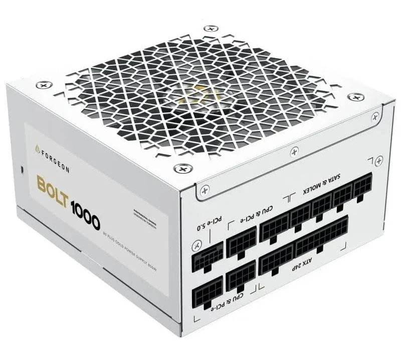 Forgeon Bolt 1000W 80+ Gold full modulaire blanc