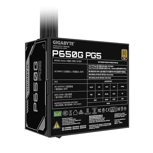 Gigabyte P650G 650W 80+ Gold PCIe 5.1 - vue 5