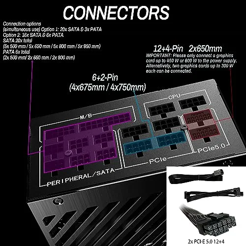 LC-Power LC1200P2 1200W 80+ Platinum - vue 2