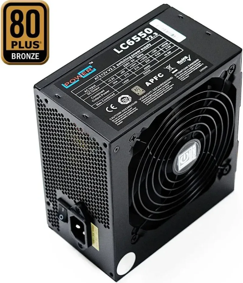 Fuente de Alimentación LC-Power LC6550 V2.3 550W 80 PLUS Bronze ventilateur silencieux - image 5