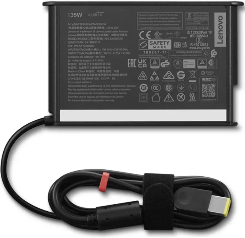 Fuente de Alimentación Lenovo 4X21L38724 20 V 6,75 A Certificación CE Negra - image 2