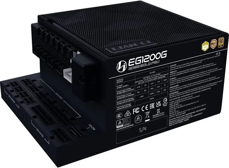 Lian Li EG1200G unité d'alimentation d'énergie 1200 W 24-pin ATX 3.1 Noir - image 3