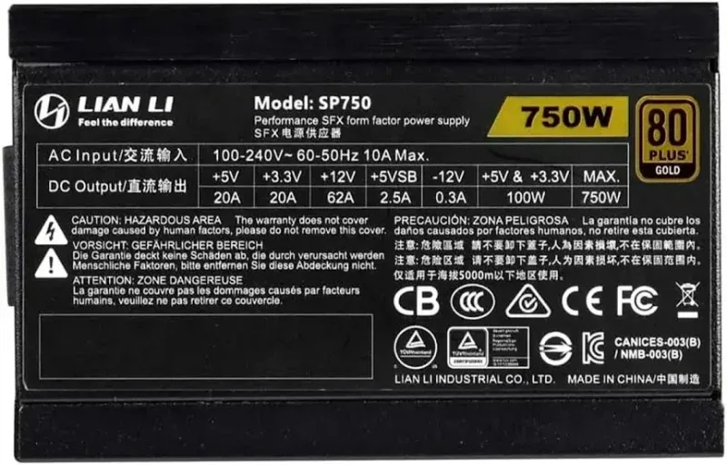 Lian-Li SP750 750W 80 Plus Or Complet Modulaire - image 4