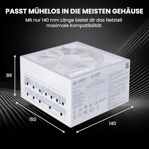 Lian Li SX Platinum 1200W 80+ Platinum modulaire blanche - vue 3