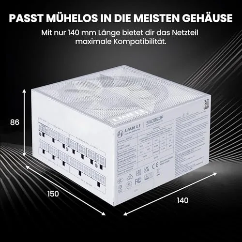 Lian Li SX0850P 850W 80+ Platinum modulaire blanche - vue 3