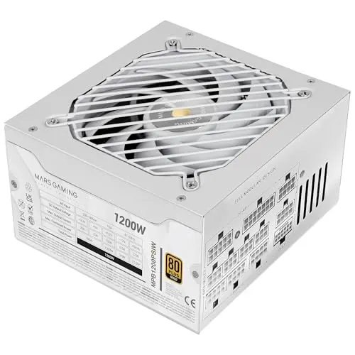 Mars Gaming MPB1200PSI 1200W 80+ Gold blanche