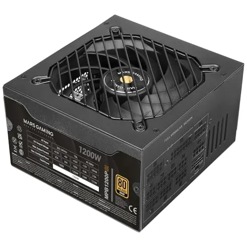 Mars Gaming MPB1200psi 1200W 80+ Gold noire