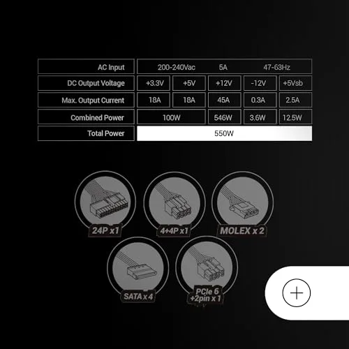 Mars Gaming MPB550SI 550W 80+ Bronze - vue 6