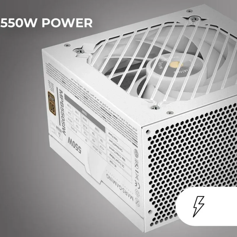 Mars Gaming MPB550SI Alimentation ATX 550 W 7 ans de garantie 80 Plus Bronze 90 % blanc - image 5