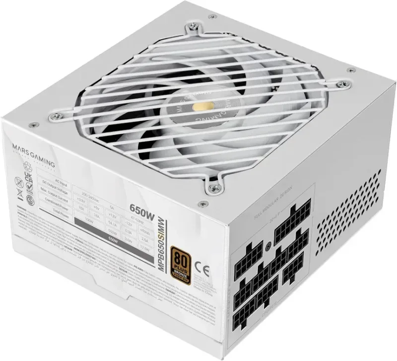Mars Gaming MPB650SIM 650W 80+ Bronze modulaire blanc