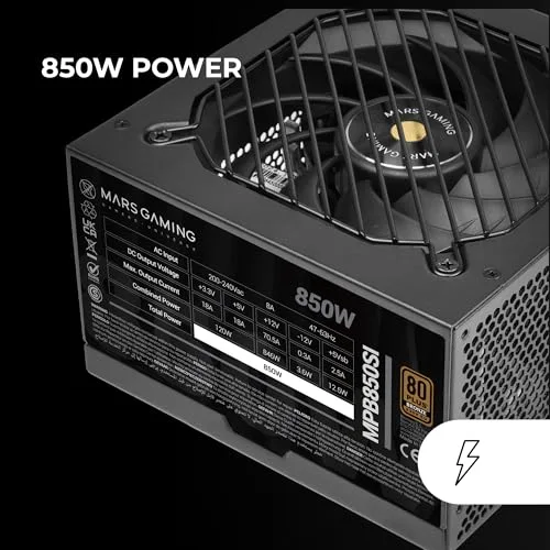 Mars Gaming MPB850SI 850W 80+ Bronze noir - vue 4